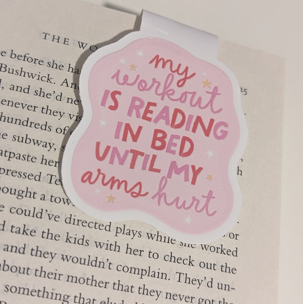 2 For $5 Item: Reading Is My Workout Magnetic Bookmark New!